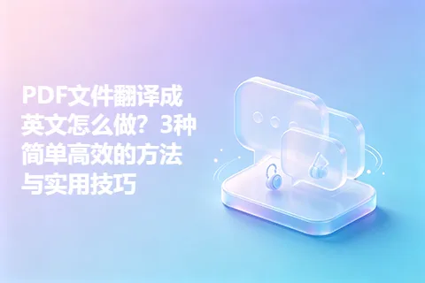 PDF文件翻译成英文怎么做？3种简单高效的方法与实用技巧