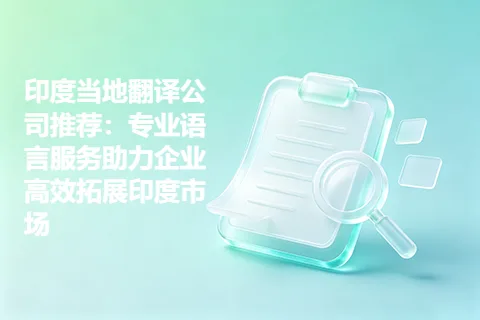 印度当地翻译公司推荐：专业语言服务助力企业高效拓展印度市场