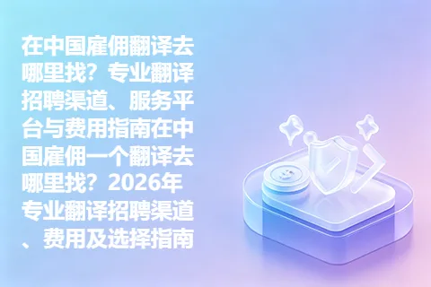 在中国雇佣翻译去哪里找？专业翻译招聘渠道、服务平台与费用指南在中国雇佣一个翻译去哪里找？2026年专业翻译招聘渠道、费用及选择指南