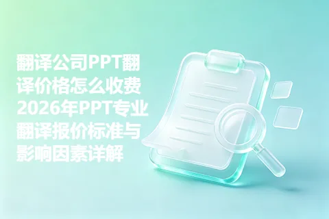 翻译公司PPT翻译价格怎么收费 2026年PPT专业翻译报价标准与影响因素详解