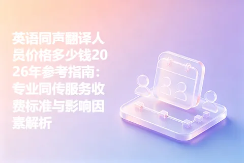 英语同声翻译人员价格多少钱2026年参考指南：专业同传服务收费标准与影响因素解析