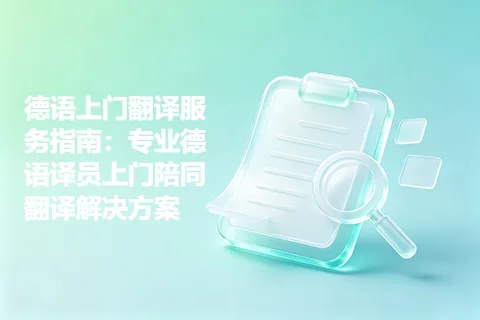 德语上门翻译服务指南：专业德语译员上门陪同翻译解决方案