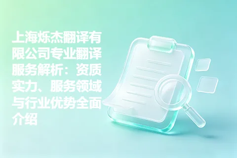 上海烁杰翻译有限公司专业翻译服务解析：资质实力、服务领域与行业优势全面介绍
