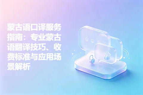 蒙古语口译服务指南：专业蒙古语翻译技巧、收费标准与应用场景解析