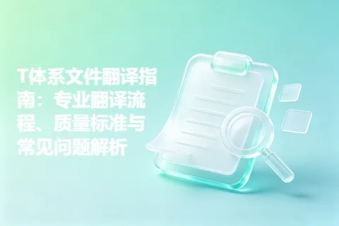 T体系文件翻译指南：专业翻译流程、质量标准与常见问题解析