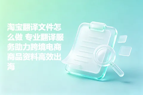 淘宝翻译文件怎么做 专业翻译服务助力跨境电商商品资料高效出海