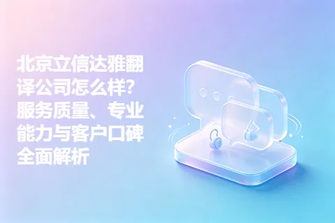 北京立信达雅翻译公司怎么样？服务质量、专业能力与客户口碑全面解析