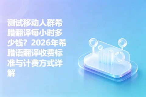 测试移动人群希腊翻译每小时多少钱？2026年希腊语翻译收费标准与计费方式详解