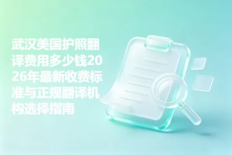 武汉美国护照翻译费用多少钱2026年最新收费标准与正规翻译机构选择指南