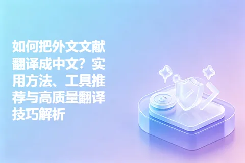 如何把外文文献翻译成中文？实用方法、工具推荐与高质量翻译技巧解析