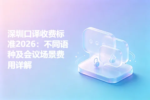 深圳口译收费标准2026：不同语种及会议场景费用详解