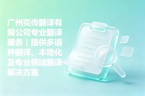 广州奕传翻译有限公司专业翻译服务｜提供多语种翻译、本地化及专业领域翻译解决方案