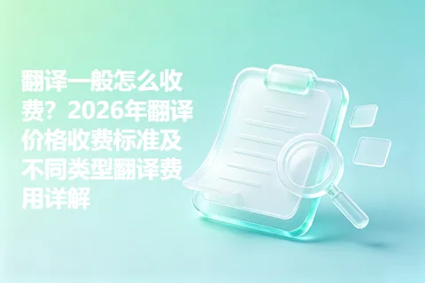 翻译一般怎么收费？2026年翻译价格收费标准及不同类型翻译费用详解