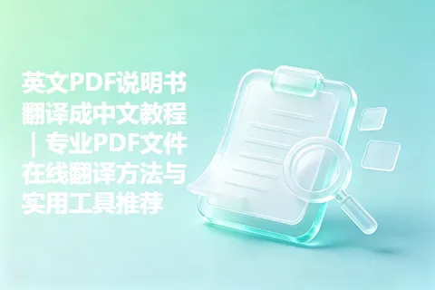 英文PDF说明书翻译成中文教程｜专业PDF文件在线翻译方法与实用工具推荐