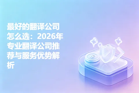 最好的翻译公司怎么选：2026年专业翻译公司推荐与服务优势解析