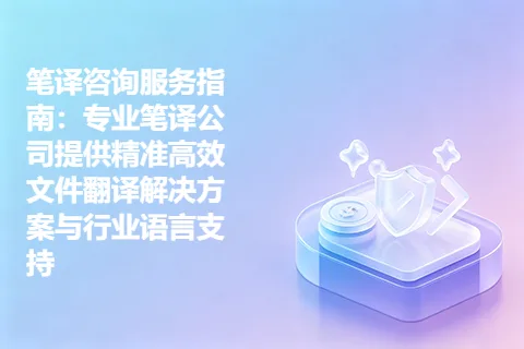 笔译咨询服务指南：专业笔译公司提供精准高效文件翻译解决方案与行业语言支持