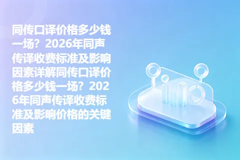 同传口译价格多少钱一场？2026年同声传译收费标准及影响因素详解同传口译价格多少钱一场？2026年同声传译收费标准及影响价格的关键因素