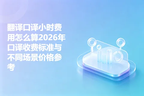 翻译口译小时费用怎么算2026年口译收费标准与不同场景价格参考