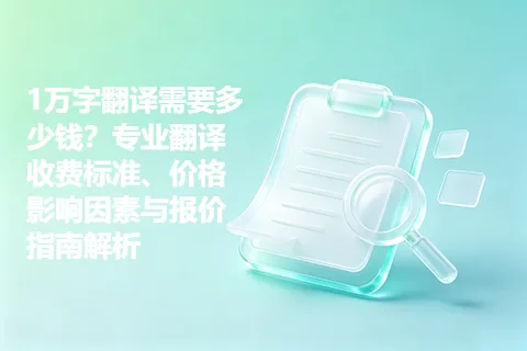 1万字翻译需要多少钱？专业翻译收费标准、价格影响因素与报价指南解析