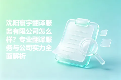 沈阳寰宇翻译服务有限公司怎么样？专业翻译服务与公司实力全面解析