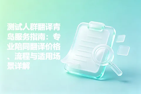 测试人群翻译青岛服务指南：专业陪同翻译价格、流程与适用场景详解