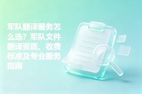 军队翻译服务怎么选？军队文件翻译资质、收费标准及专业服务指南