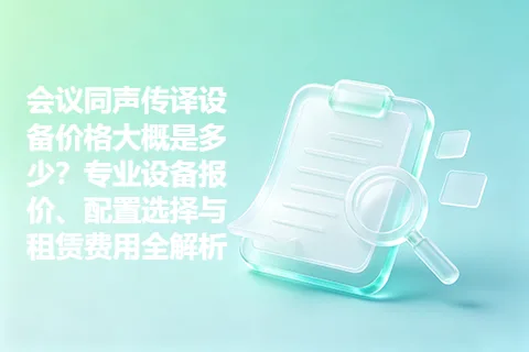 会议同声传译设备价格大概是多少？专业设备报价、配置选择与租赁费用全解析