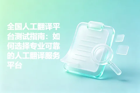 全国人工翻译平台测试指南：如何选择专业可靠的人工翻译服务平台