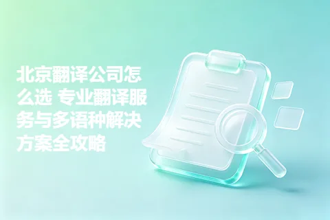 北京翻译公司怎么选 专业翻译服务与多语种解决方案全攻略