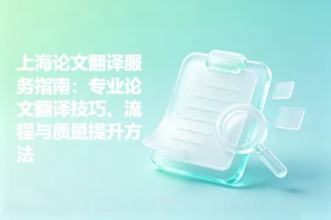 上海论文翻译服务指南：专业论文翻译技巧、流程与质量提升方法