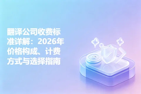 翻译公司收费标准详解：2026年价格构成、计费方式与选择指南