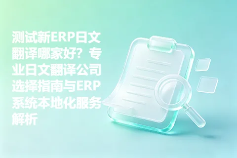 测试新ERP日文翻译哪家好？专业日文翻译公司选择指南与ERP系统本地化服务解析