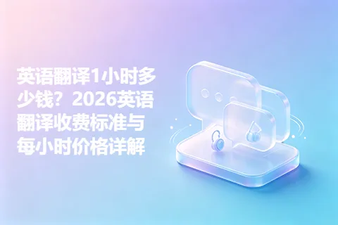 英语翻译1小时多少钱？2026英语翻译收费标准与每小时价格详解