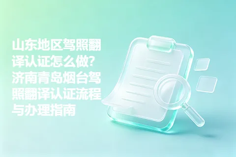 山东地区驾照翻译认证怎么做？济南青岛烟台驾照翻译认证流程与办理指南