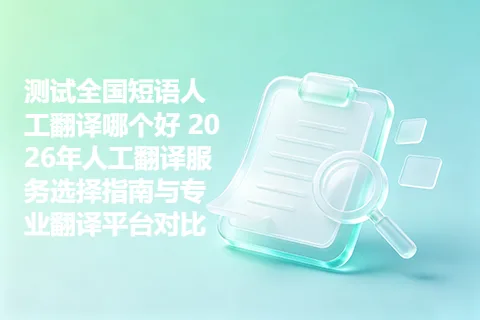测试全国短语人工翻译哪个好 2026年人工翻译服务选择指南与专业翻译平台对比