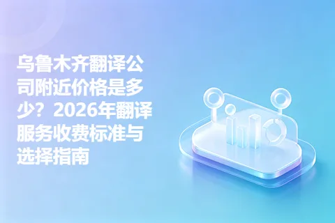 乌鲁木齐翻译公司附近价格是多少？2026年翻译服务收费标准与选择指南