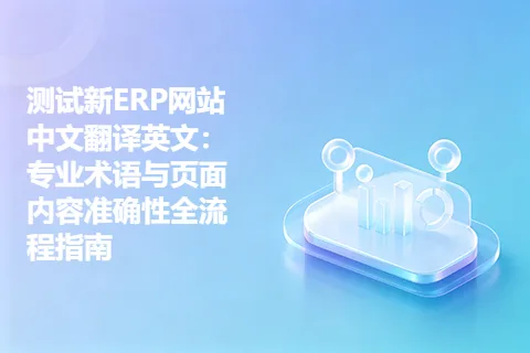 测试新ERP网站中文翻译英文：专业术语与页面内容准确性全流程指南