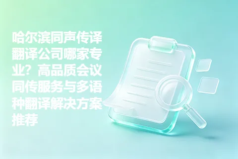 哈尔滨同声传译翻译公司哪家专业？高品质会议同传服务与多语种翻译解决方案推荐