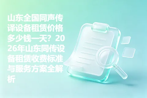 山东全国同声传译设备租赁价格多少钱一天？2026年山东同传设备租赁收费标准与服务方案全解析