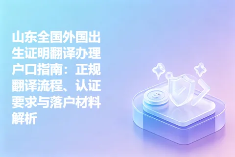 山东全国外国出生证明翻译办理户口指南：正规翻译流程、认证要求与落户材料解析