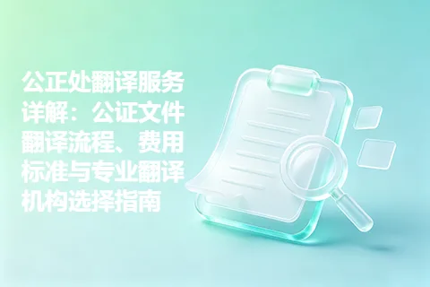 公正处翻译服务详解：公证文件翻译流程、费用标准与专业翻译机构选择指南