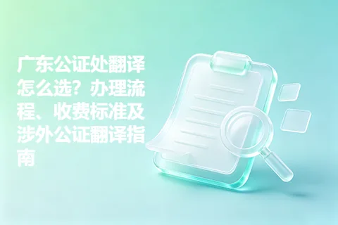 广东公证处翻译怎么选？办理流程、收费标准及涉外公证翻译指南