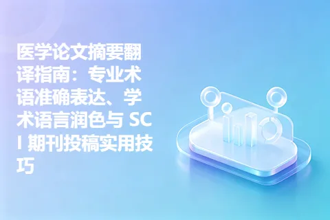 医学论文摘要翻译指南：专业术语准确表达、学术语言润色与 SCI 期刊投稿实用技巧