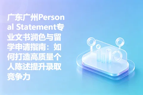广东广州Personal Statement专业文书润色与留学申请指南：如何打造高质量个人陈述提升录取竞争力