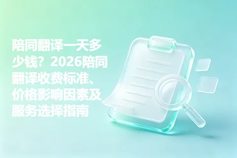 陪同翻译一天多少钱？2026陪同翻译收费标准、价格影响因素及服务选择指南
