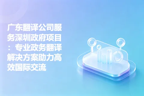 广东翻译公司服务深圳政府项目：专业政务翻译解决方案助力高效国际交流