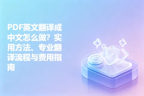 PDF英文翻译成中文怎么做？实用方法、专业翻译流程与费用指南