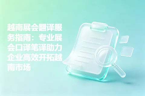 越南展会翻译服务指南：专业展会口译笔译助力企业高效开拓越南市场