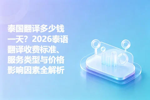 泰国翻译多少钱一天？2026泰语翻译收费标准、服务类型与价格影响因素全解析