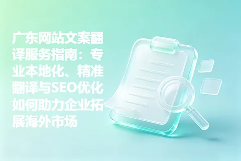 广东网站文案翻译服务指南：专业本地化、精准翻译与SEO优化如何助力企业拓展海外市场